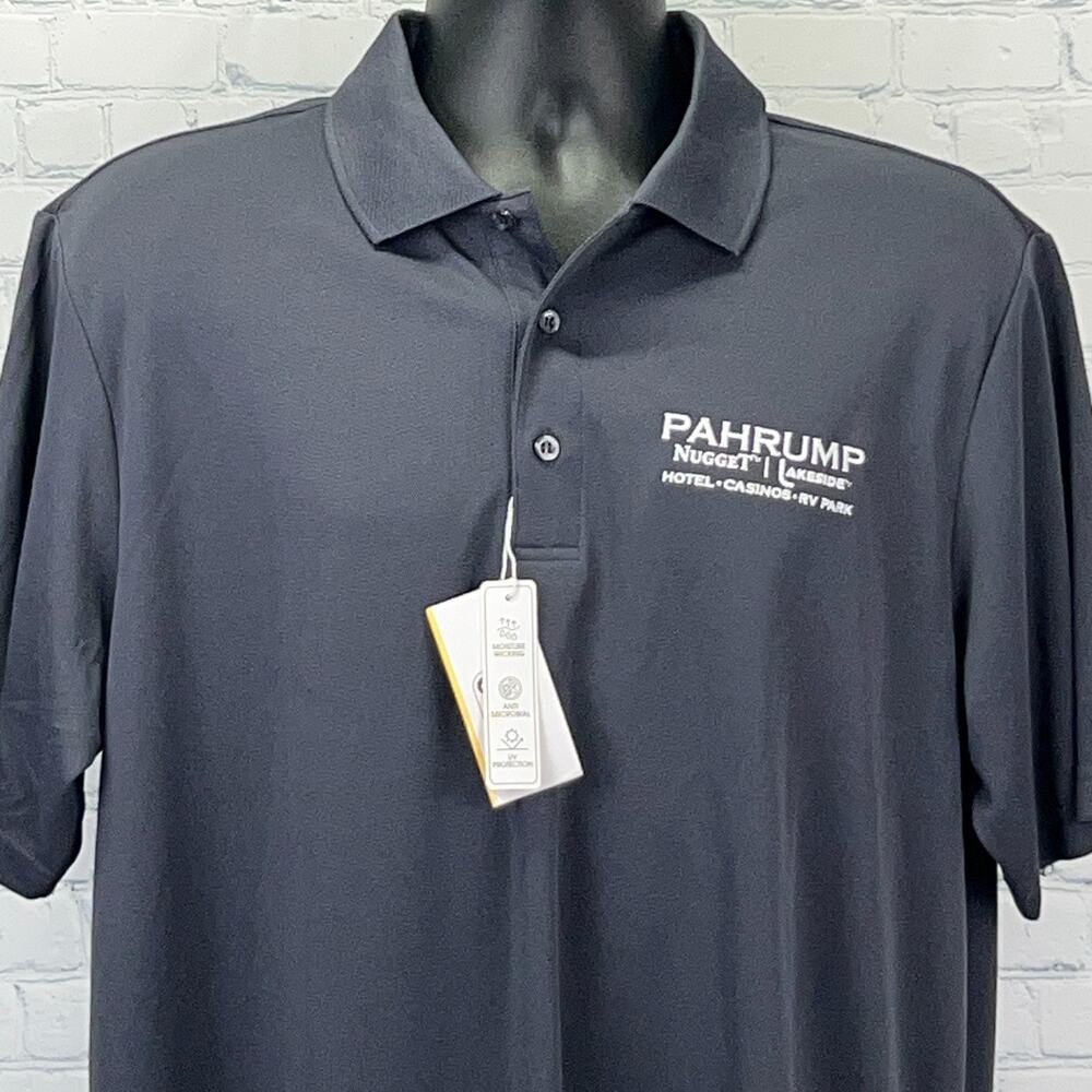 Pahrump Nugget Casino Polo XL X-Large Gray Lakeside Nevada Core365 Short Sleeve